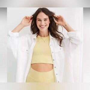 Aerie White Button Down Shirt